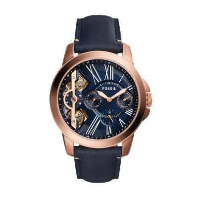 Grant Twist Three-Hand Blue Leather Watch - ME1162 - Fossil