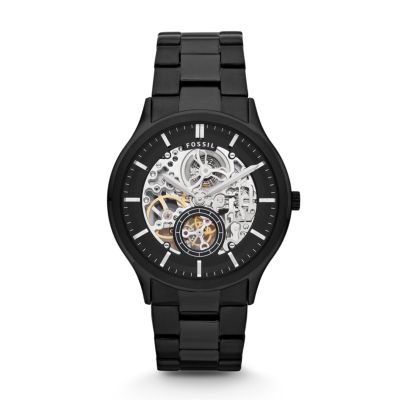 Ansel Automatic Stainless Steel Watch – Black