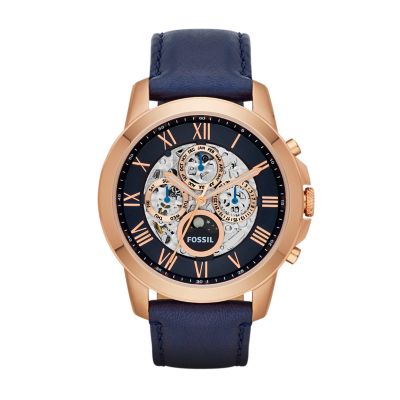 Grant Sport Automatic Luggage Leather Watch ME3140 Fossil