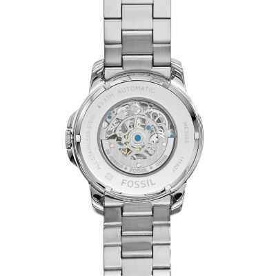 fossil grant automatic stainless steel watch