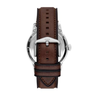 Townsman Automatic Leather Watch Brown