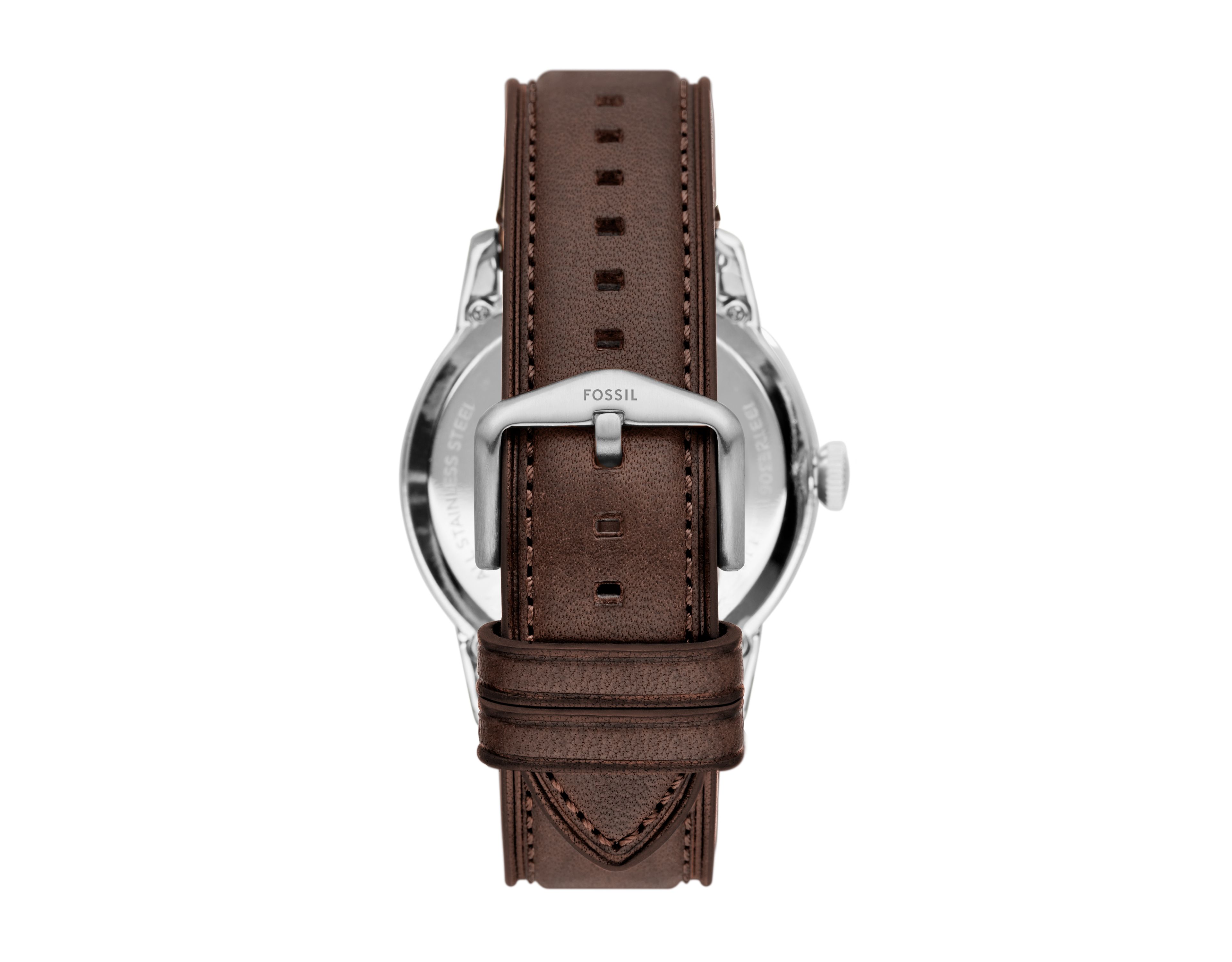 Townsman 45mm Automatic Leather Watch Brown
