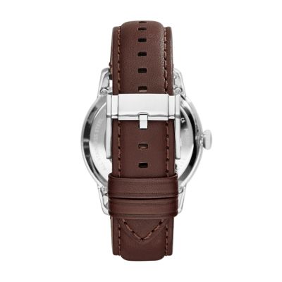 Townsman Automatic Brown Leather Watch ME3064 Fossil