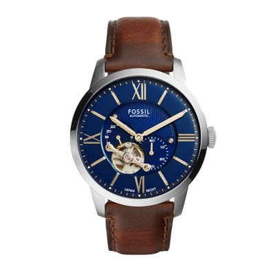 Townsman Automatic Brown Leather Watch - ME3110 - Fossil