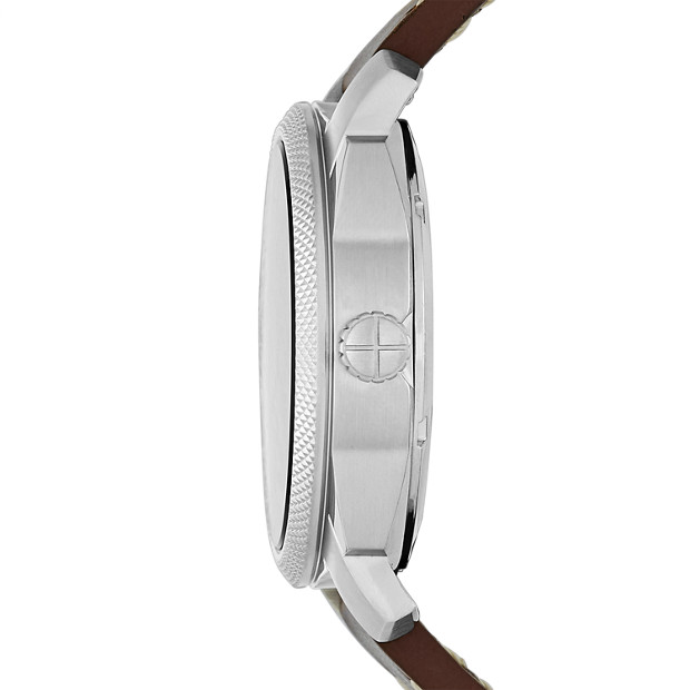 Machine Automatic Brown Leather Watch - Fossil