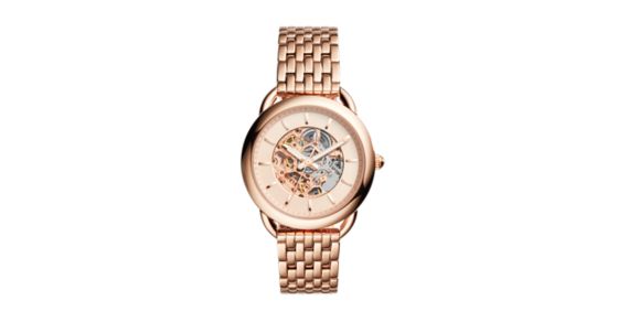 fossil automatic watch rose gold