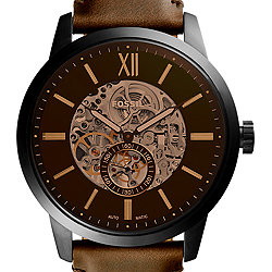 Townsman 48 mm Automatic Brown Leather Watch