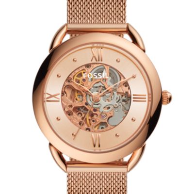 rose gold large face women's watch