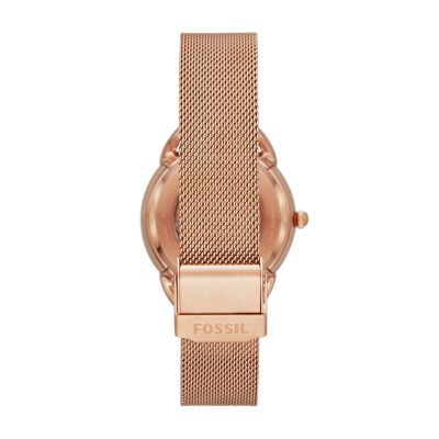 Fossil tailor hot sale rose gold