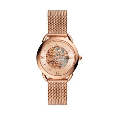 Tailor Mechanical Rose Gold Tone Stainless Steel Watch