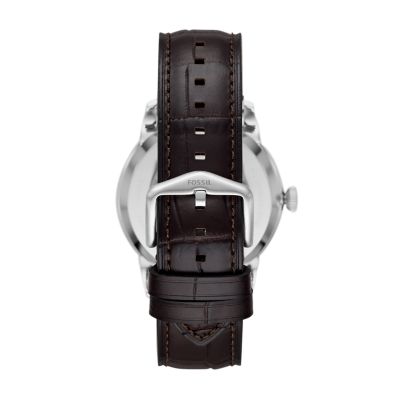 Townsman Automatic Brown Croco Leather Watch ME3167 Fossil