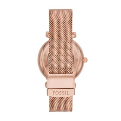 Fossil carlie outlet watch rose gold