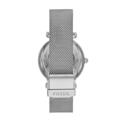 Carlie Automatic Stainless Steel Mesh Watch - ME3176 - Fossil