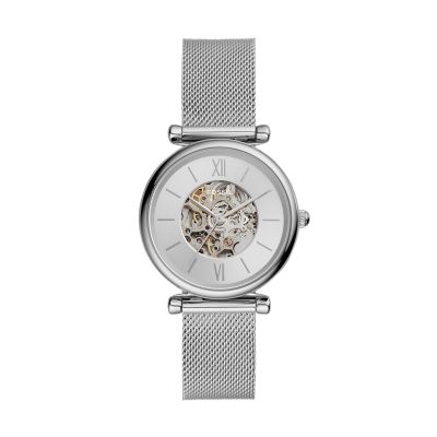 Montre Carlie automatique en maille milanaise inoxydable ME3176