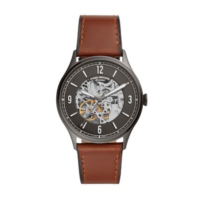 Forrester Automatic Amber Leather Watch - ME3178 - Fossil