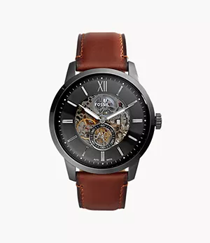 Townsman 48 mm Automatic Amber Leather Watch