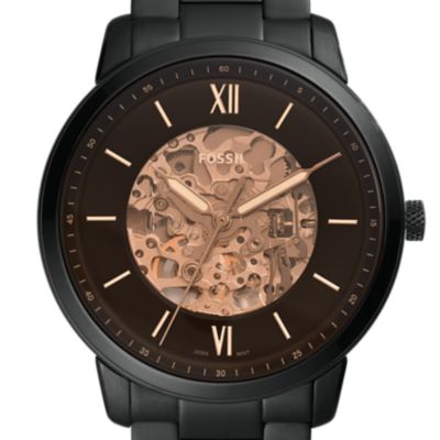 fossil grant automatic stainless steel watch