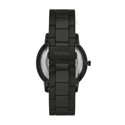 Fossil watch best sale black stainless steel