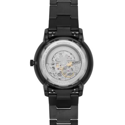 Fossil black mechanical on sale watch