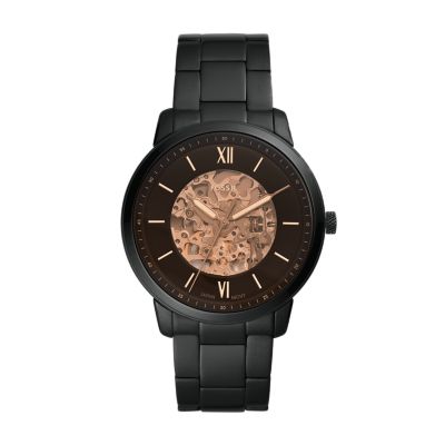 Neutra Automatic Black Stainless Steel Watch ME3183 Fossil