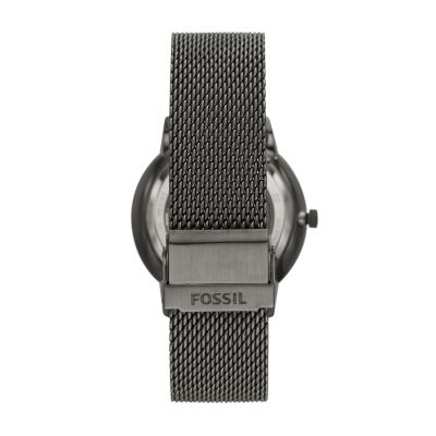 Montre femme Fossil automatique Carlie acier maille milanaise