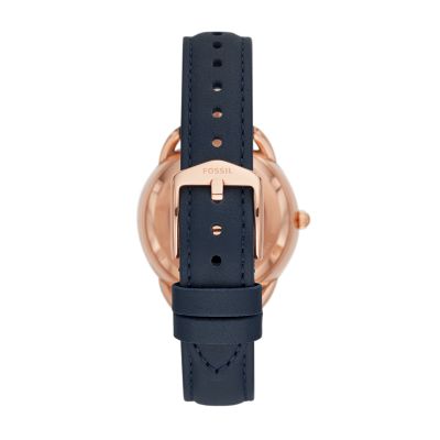 Fossil tailor multifunction hot sale leather watch