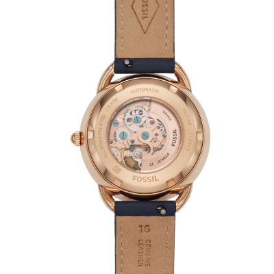 Fossil tailor multifunction online leather watch