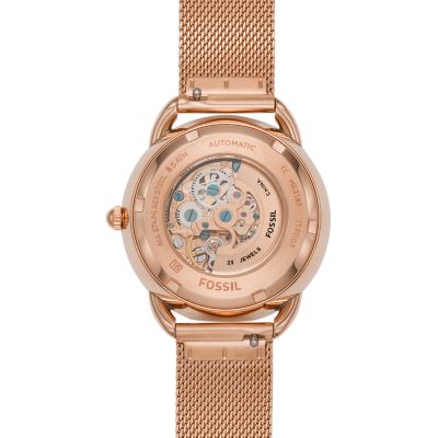 Fossil automatic shop rose gold