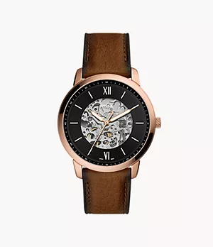 Neutra Automatic Brown Eco Leather Watch