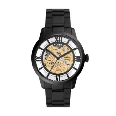 Montre automatique Townsman en acier inoxydable noir de 44 mm