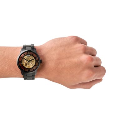 Fossil townsman best sale automatic black