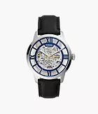 44mm Townsman Automatic Black Leather Watch
