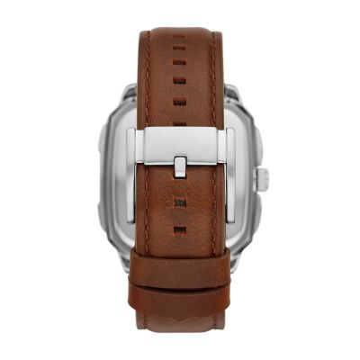 Inscription Automatic Brown Leather Watch - ME3202 - Fossil