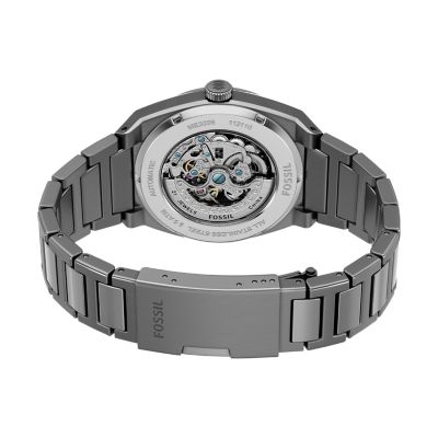 Orologio Fossil Everett Automatico Con Quadrante Grigio E Uomo Me3206