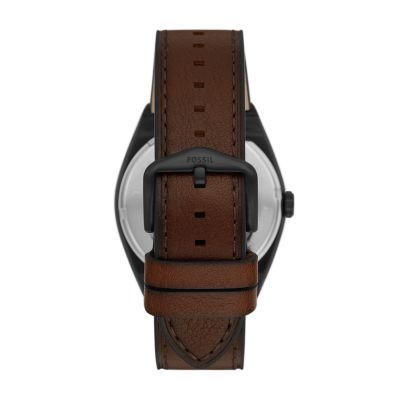 Everett Automatic Dark Brown LiteHide™ Leather Watch