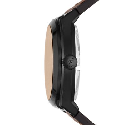 Everett Automatic Dark Brown LiteHide™ Leather Watch