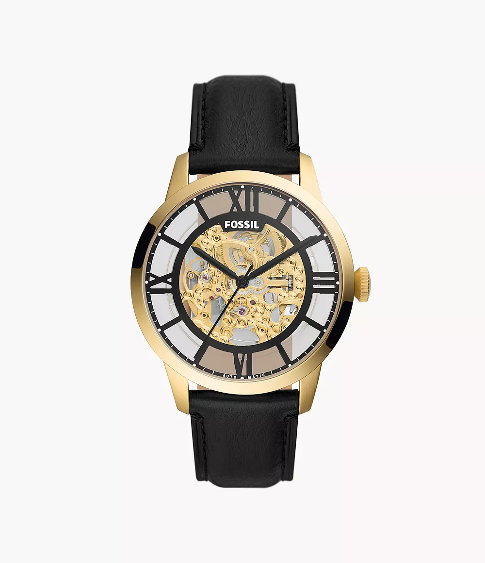 Townsman Automatic Black LiteHide™ Leather Watch - ME3210 - Fossil
