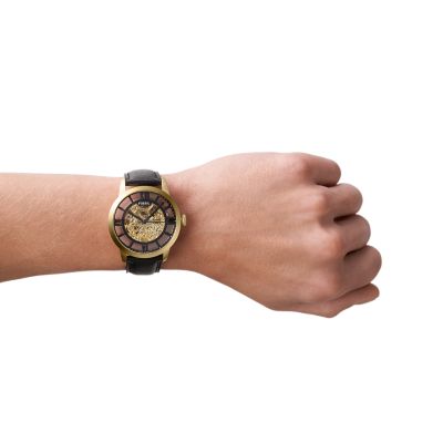 Townsman Automatic Black LiteHide™ - - Fossil ME3210 Watch Leather