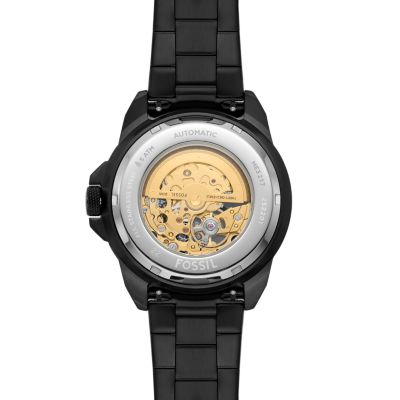 Fossil black mechanical on sale watch