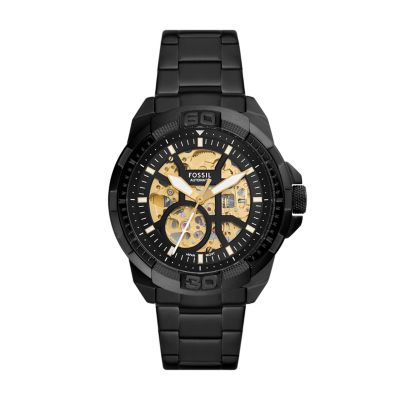 Fossil Men's Bronson Automatic Black Stainless Steel Watch