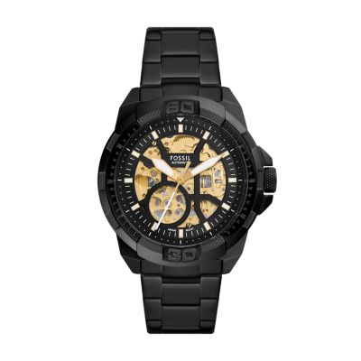 Bronson Automatic Black Stainless Steel Watch ME3217 Fossil