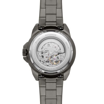 Bronson Automatic Smoke Stainless Steel Watch - ME3218 - Fossil