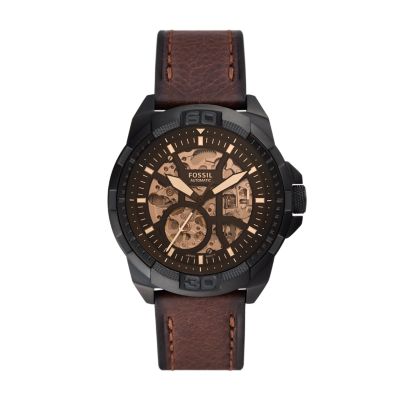 Fossil LiteHide™ ME3219 - Automatic Watch - Leather Brown Bronson