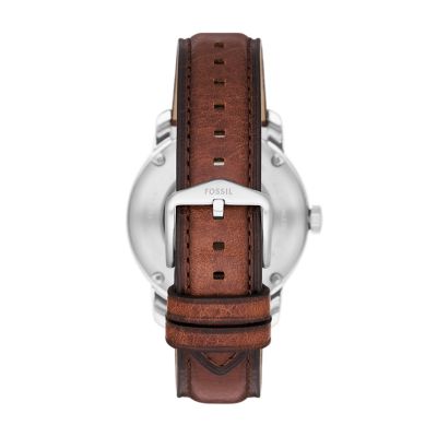 Fossil Heritage Automatic Brown LiteHide™ Leather Watch - ME3221