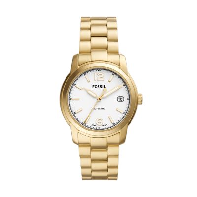 Fossil women Fossil heritage automatic gold-tone stainless steel watch