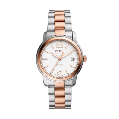 Fossil Heritage Automatic Two-Tone Stainless Steel Watch - ME3227