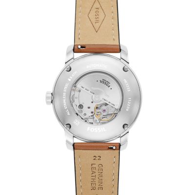 Fossil luggage leather clearance watch