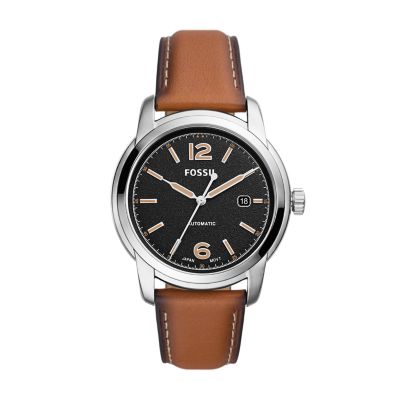Fossil Men Fossil Heritage Automatic Luggage Leather Watch
