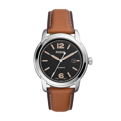 Fossil Heritage Automatic Luggage Leather Watch - ME3233 - Watch