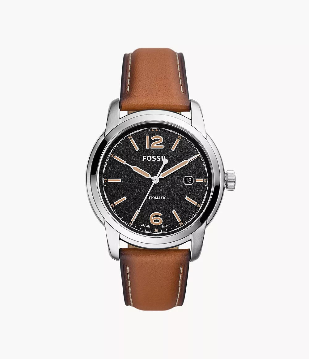 Fossil Men Fossil Heritage Automatic Luggage Leather Watch